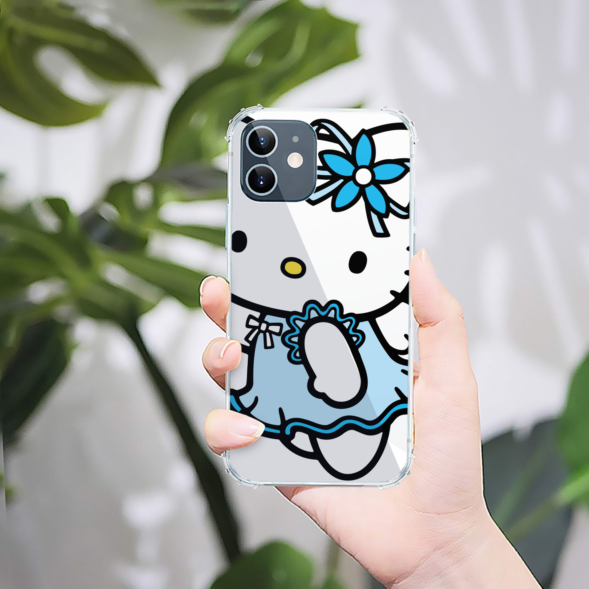 （画像用） Hello Kitty ハローキティ 【iPhone 12シリーズ対応】透明スマホケース（クリアソフトケース）